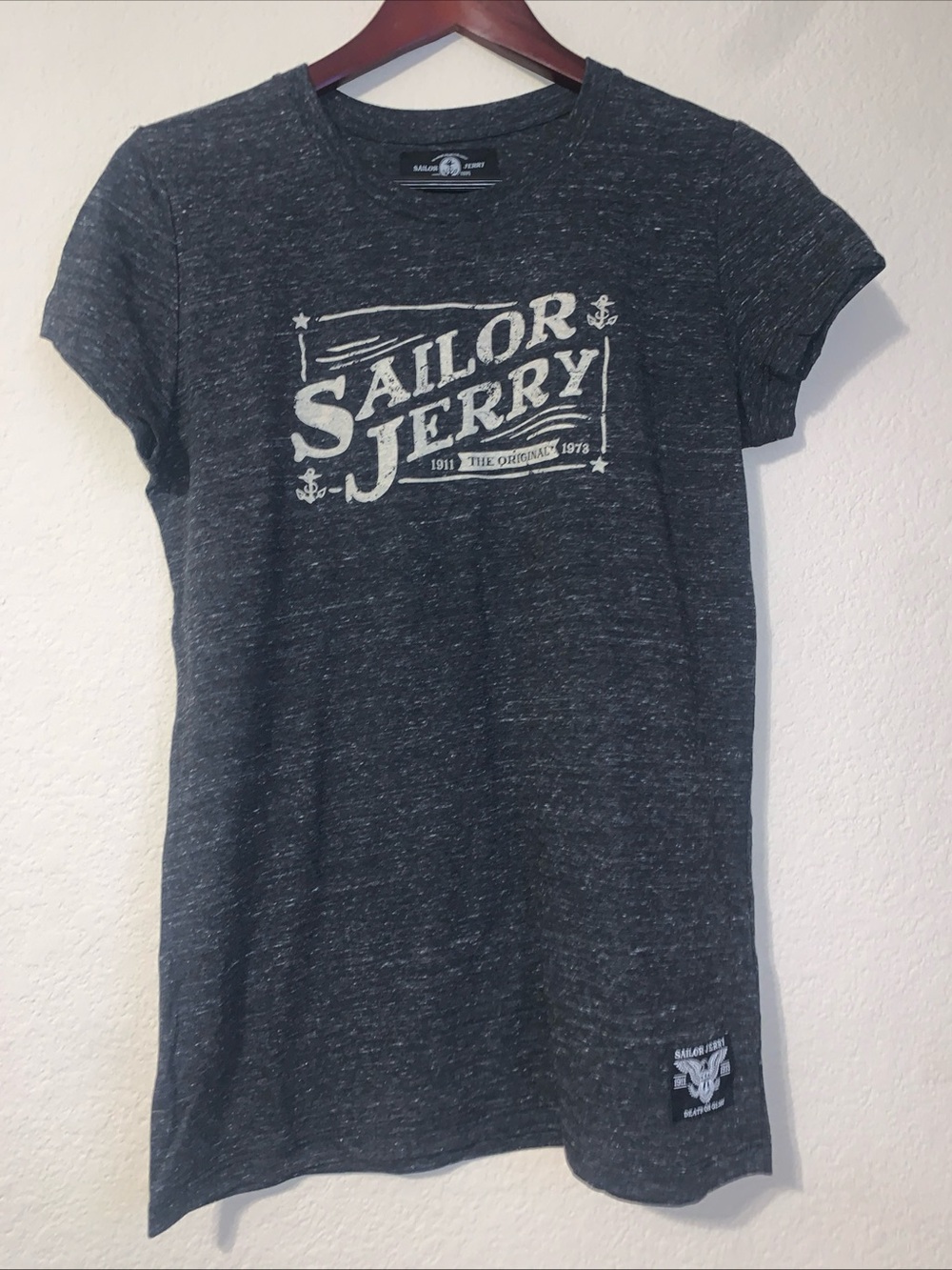 Sailor Jerry Dark Heather Graphic Tee - White Logo